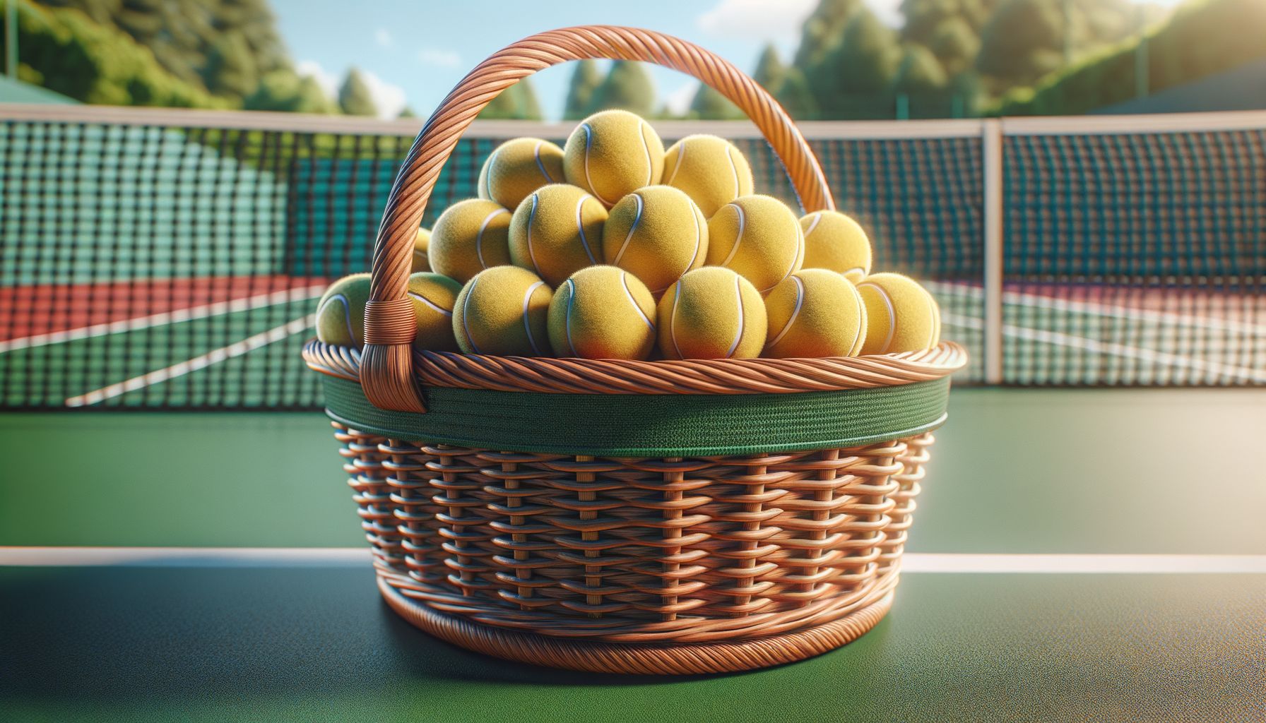 Tennisballkorb für effektives Training